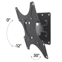 Techly 19-37&quot; Wall Bracket for LED LCD TV Tilt 1 Swivel Black&quot; ICA-LCD 2900B