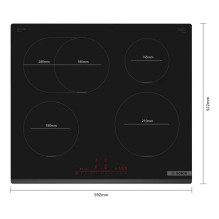 Bosch Serie 6 PIF631HB1E kaitlentė Juoda Integruota 60 cm zonos indukcinė kaitlentė 4 zona (-os)