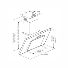 AKPO WK-4 NERO 2.0 50 GRAY / GREY GLASS T300 Linear LED / Controller Hood