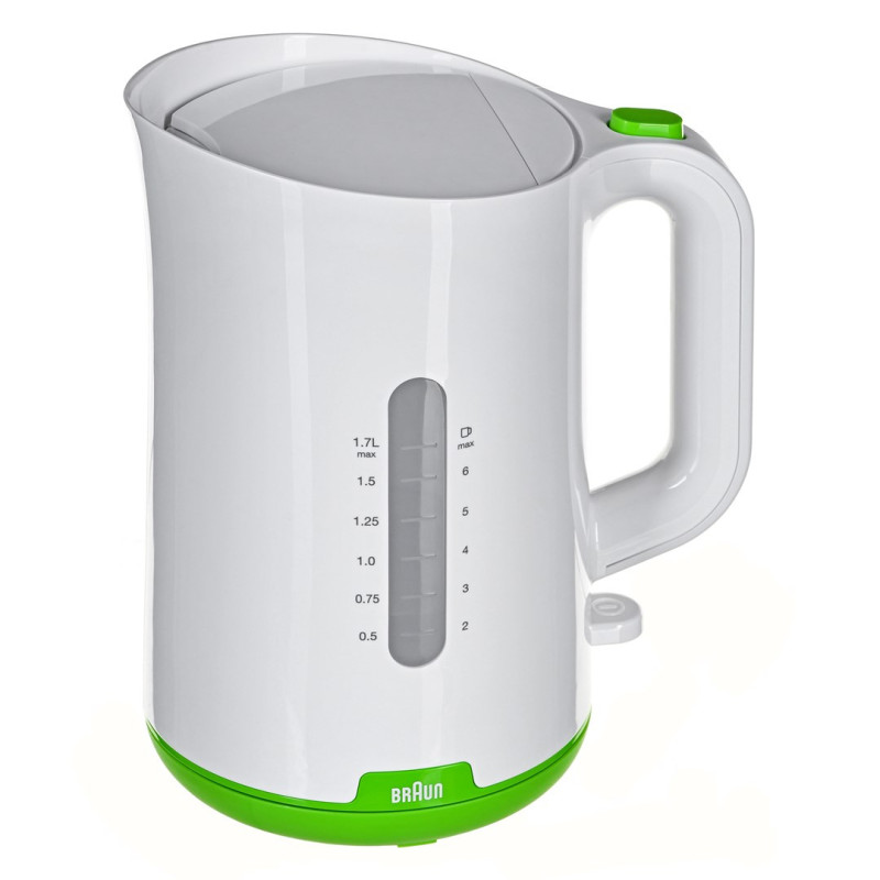 Braun WK 1100 electric kettle 1.7 L 2200 W Green, White