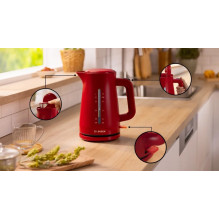 Bosch TWK3M124 electric kettle 1.7 L 2400 W Red