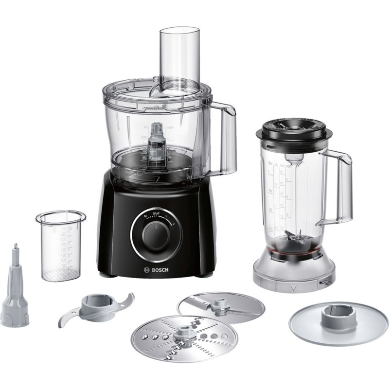 Bosch MCM3201B food processor 800 W 2.3 L Black, Transparent