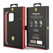 Ferrari FEHCP14LSIBBK iPhone 14 Pro 6.1&quot; black / black hardcase Silicone Metal Logo