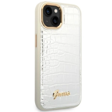 Guess GUHCP14SHGCRHS iPhone 14 6,1 colio sidabrinis / sidabrinis kietas dėklas Croco Collection