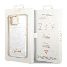 Guess GUHCP14SHGCRHS iPhone 14 6.1 &quot;silver / silver hardcase Croco Collection