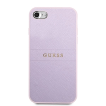 Guess GUHCI8PSASBPU iPhone 7 / 8 / SE 2020 / SE 2022 kietas dėklas violetinė / violetinė Saffiano Hot Stamp &amp; Metal 