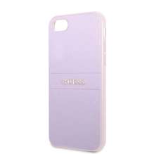 Guess GUHCI8PSASBPU iPhone 7 / 8 / SE 2020 / SE 2022 kietas dėklas violetinė / violetinė Saffiano Hot Stamp &amp; Metal 