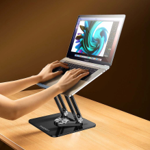 Wozinsky WRS-CPY84SB 360 Aluminum Laptop Stand + Additional Phone Stand - Black