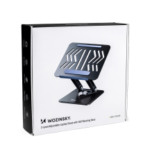 Wozinsky WRS-CPY84SB 360 Aluminum Laptop Stand + Additional Phone Stand - Black