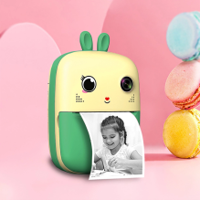 Mini Thermal Printer for Kids with Camera and Camcorder - Green