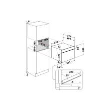 Whirlpool AMW 730 / IX Nerūdijančio plieno Grilis mikrobangų krosnelė Įmontuota 31 L 1000 W