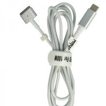 Adapter cable USB Type C to MagSafe 2, T-shape, 100W, 1.7m, PVC