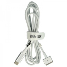 Adapter cable USB Type C to MagSafe 2, T-shape, 100W, 1.7m, PVC