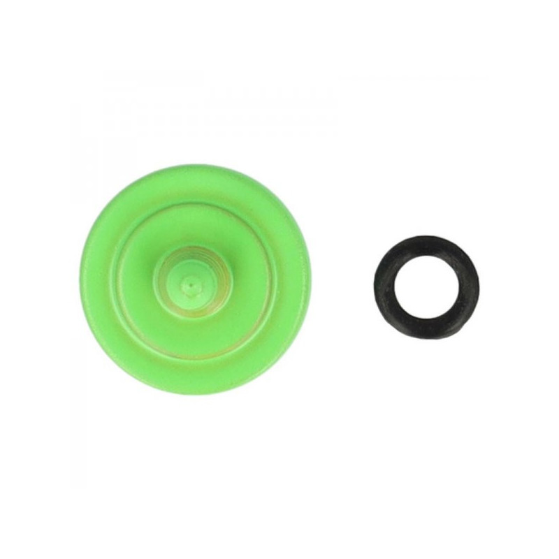 Ergonomic metal release button for cameras green