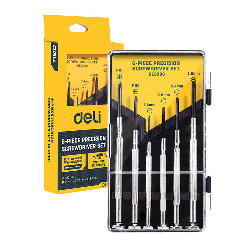 Precision Screwdriver set 6 pcs Deli Tools EDL3206