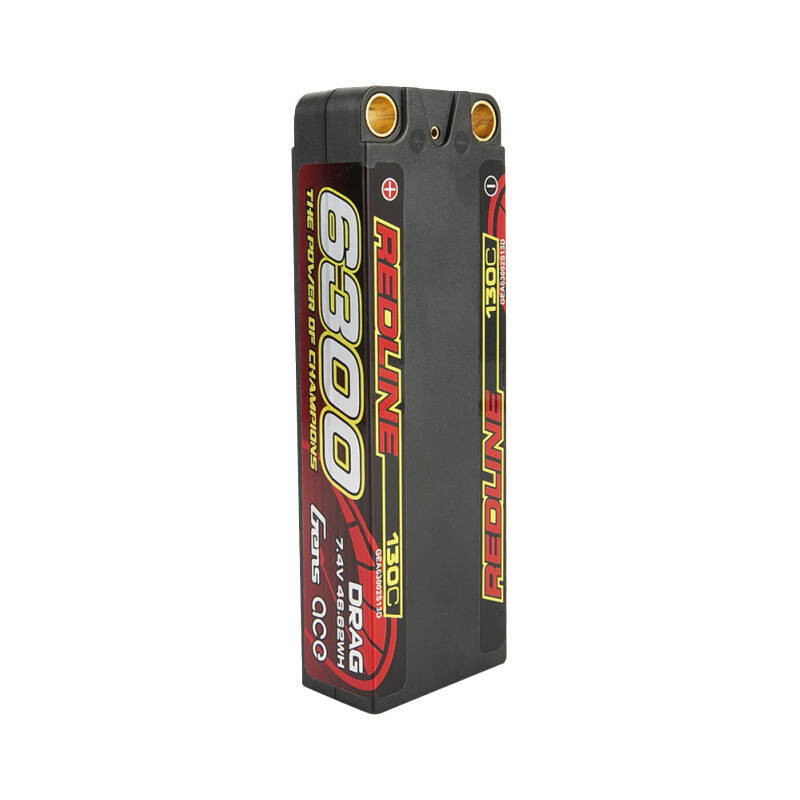 Gens ace Redline Series 6300mAh 7.4V 130C 2S2P HardCase 70 LiPo Battery