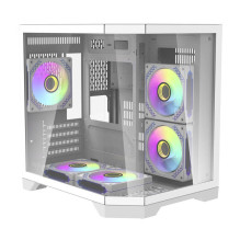 Darflash FT350 computer case + 5 aRGB fans (white)