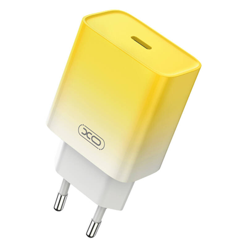 Wall charger XO CE18, USB-C, PD30W (yellow)