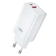 Sieninis įkroviklis XO CE17, 65W, 1x USB-C, 1x USB-A