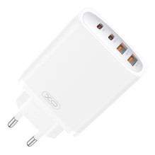 Sieninis įkroviklis XO CE22, 45W, GaN, 2x USB-C, 2x USB-A