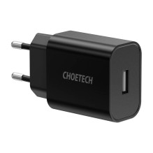 Choetech Q5002 12W USB-A maitinimo įkroviklis (juodas)