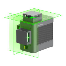 Savaime išsilyginantis 3D 360 kryžminio lygio lazeris HOTO QWFGJ002 (±3 mm / 10 m 5200 mAh)