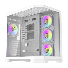 Darflash FT418 PRO computer case + 7 aRGB fans (white)