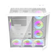 Darflash FT418 PRO computer case + 7 aRGB fans (white)