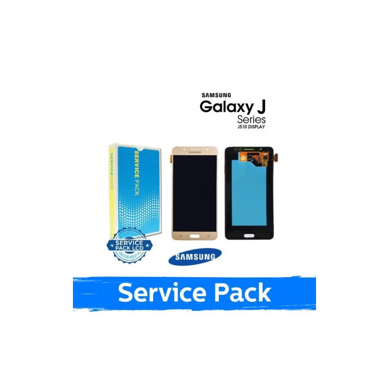 Ekranas skirtas Samsung J510 J5 2016 auksinis (Service Pack)