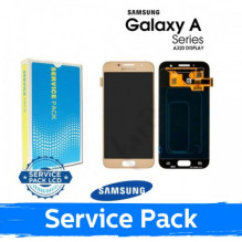 Ekranas skirtas Samsung A320 2017 A3 auksinis (Service Pack)