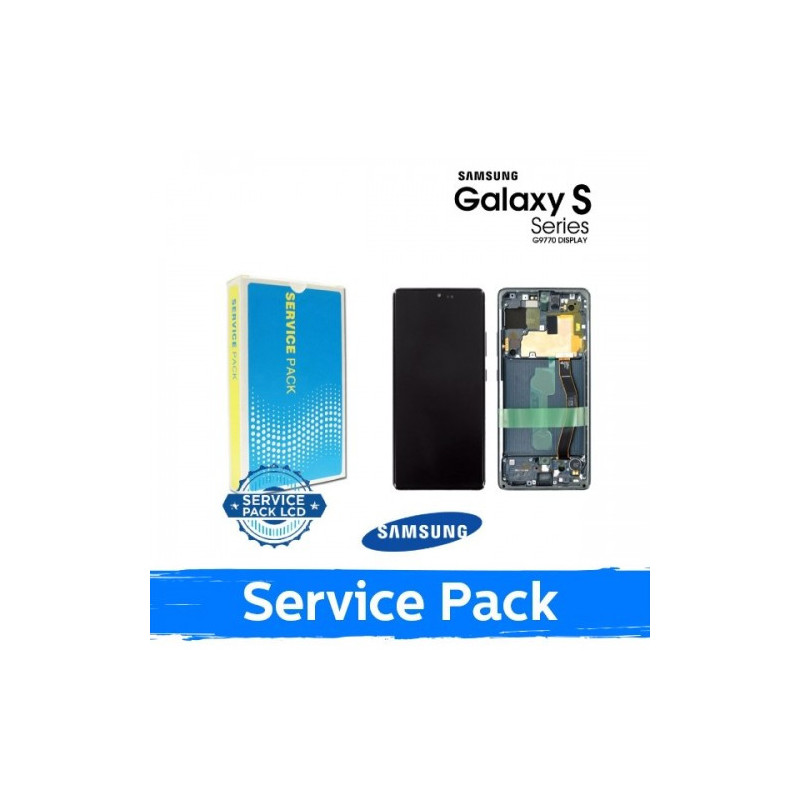 Ekranas skirtas Samsung G770 S10 Lite su rėmeliu / Prism Black / (Service Pack)