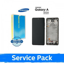 Ekranas skirtas Samsung A725 A72 su rėmeliu / Awesome Blue / (Service Pack)