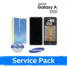 Ekranas skirtas Samsung A326 A32 5G juodas su rėmeliu (Service Pack)