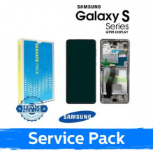 Ekranas skirtas Samsung G998 S21 Ultra su rėmeliu / Phantom Silver / (Service Pack)