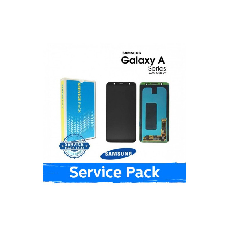 Ekranas skirtas Samsung A600 2018 A6 juodas (Service Pack)