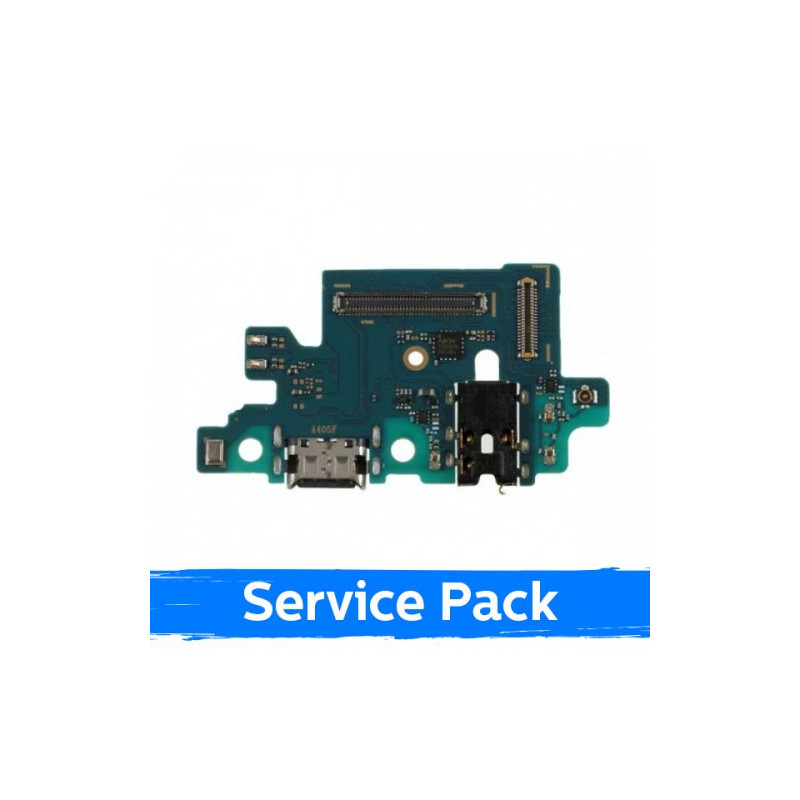 Krovimo lizdas skirtas Samsung A405 A40 2019 su lanksčiąja jungtimi / plata (Service Pack)