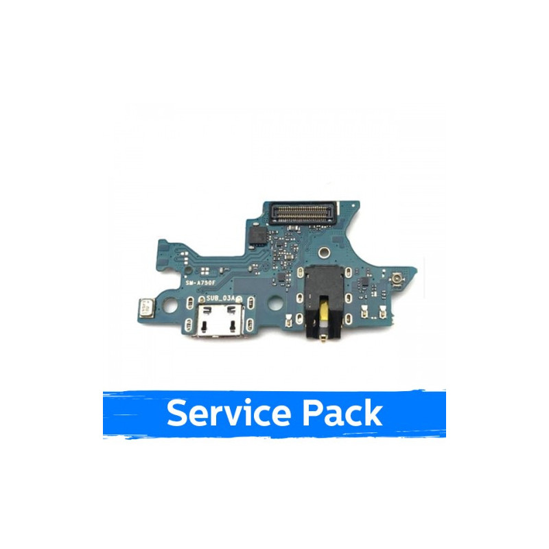 Krovimo lizdas skirtas Samsung A750 2018 A7 su lanksčiąja jungtimi / plata (Service Pack)