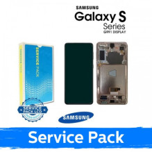 Ekranas skirtas Samsung G991 S21 su rėmeliu / Phantom Violet / (Service Pack)