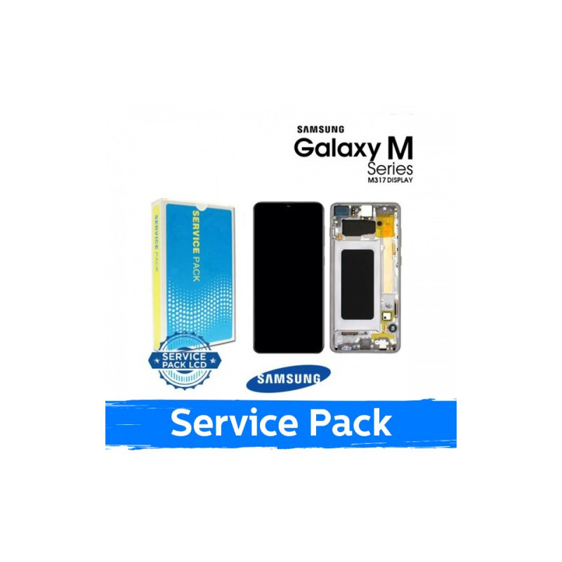 Ekranas skirtas Samsung M317 M31s juodas su rėmeliu (Service Pack)