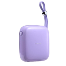 Išorinė baterija Joyroom &quot;JR-L002&quot; violetinis 10000mAh 22.5W (PD / QC3.0) + integruotas Type-C laidas