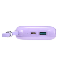 Išorinė baterija Joyroom &quot;JR-L002&quot; violetinis 10000mAh 22.5W (PD / QC3.0) + integruotas Type-C laidas