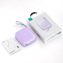 Išorinė baterija Joyroom &quot;JR-L002&quot; violetinis 10000mAh 22.5W (PD / QC3.0) + integruotas Type-C laidas