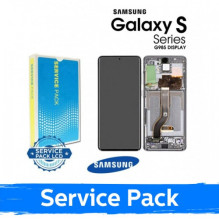 Ekranas skirtas Samsung G986 (G985) S20 Plus su rėmeliu / Cosmic Gray / (Service Pack)