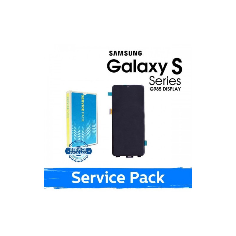 Ekranas skirtas Samsung G985 S20 Plus juodas (Service Pack) (NF version)