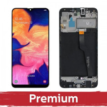 Ekranas skirtas Samsung A10 A105 2019 juodas su rėmeliu OEM