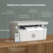 Daugiafunkcis spausdintuvas - HP Laserjet Mfp M140w juodai baltas