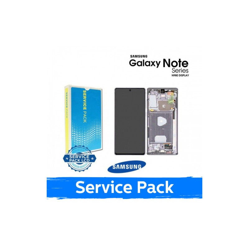 Ekranas skirtas Samsung N980 Note 20 su rėmeliu / Mystic Grey / (Service Pack)