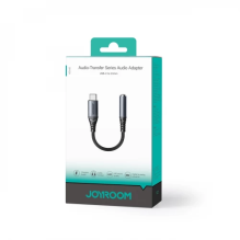 Adapteris Joyroom &quot; SY-C01&quot; juodas 14cm (Input: &quot;Type-C&quot; / Output: AUX)