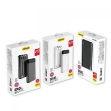 Išorinė baterija Dudao &quot;K6 Pro+&quot; juodas 20000mAh + 3in1 MicroUSB / Type-C / Lightning kabelis