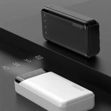 Išorinė baterija Dudao &quot;K6 Pro+&quot; juodas 20000mAh + 3in1 MicroUSB / Type-C / Lightning kabelis